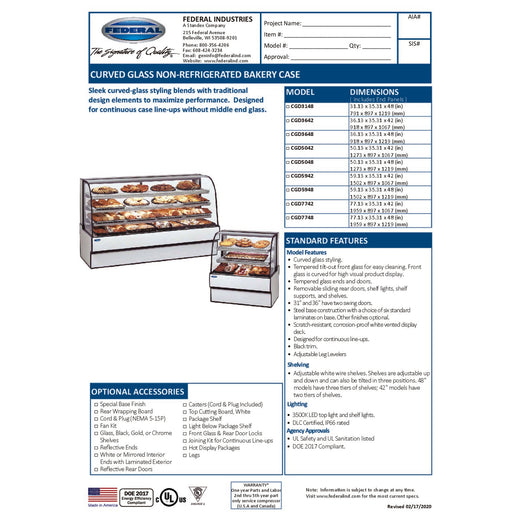 CGD5948 Spec Sheet
