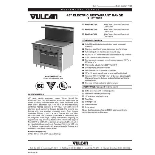 Spec Sheet