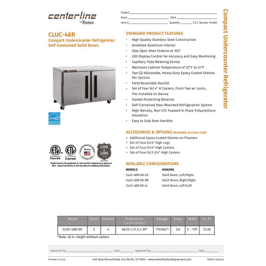 Spec Sheet