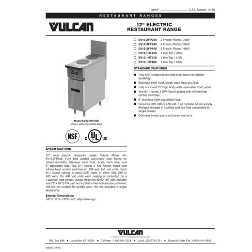 Spec Sheet