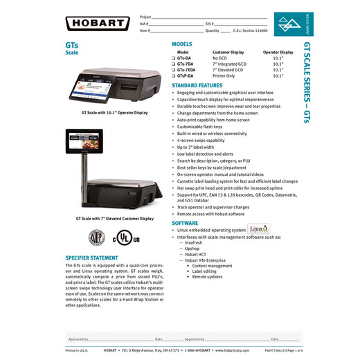 Spec Sheet