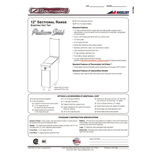 Spec Sheet
