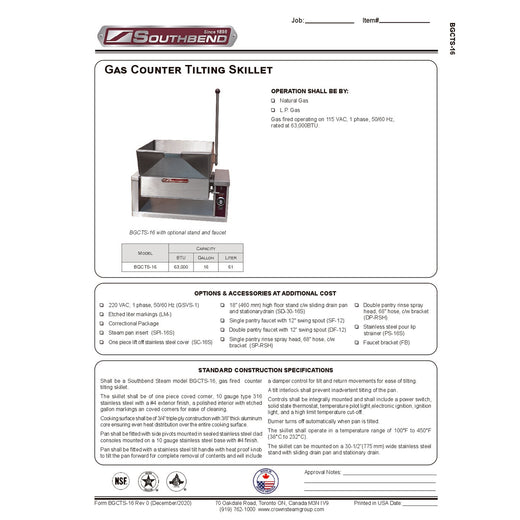 Spec Sheet