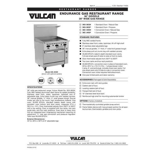 Spec Sheet