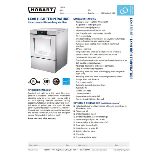 Spec Sheet
