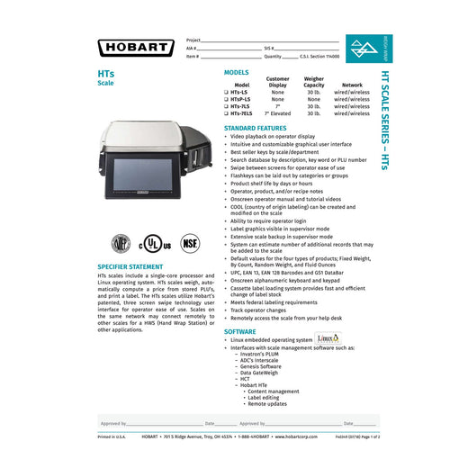 Spec Sheet