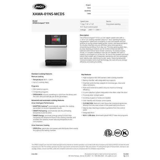 Spec Sheet