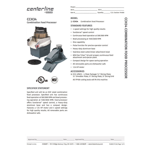 Spec Sheet