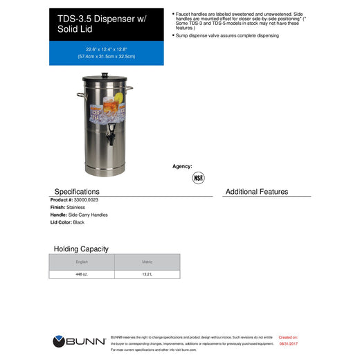 Spec Sheet