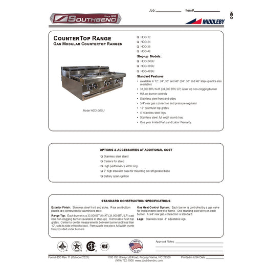 Spec Sheet