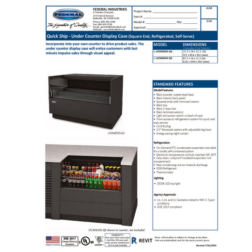 UCR3633S-QS Spec Sheet