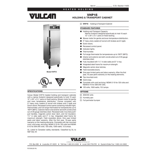 Spec Sheet