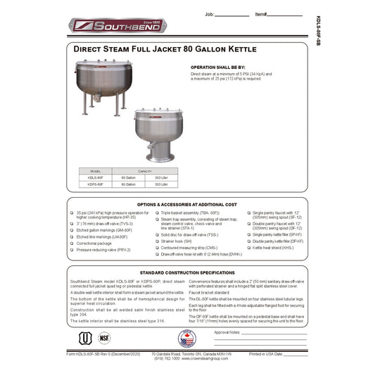 Spec Sheet
