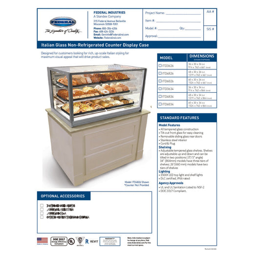 ITD3634 Spec Sheet