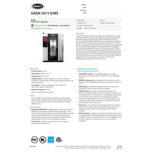 Spec Sheet