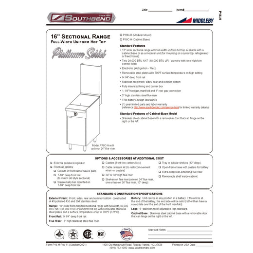 Spec Sheet