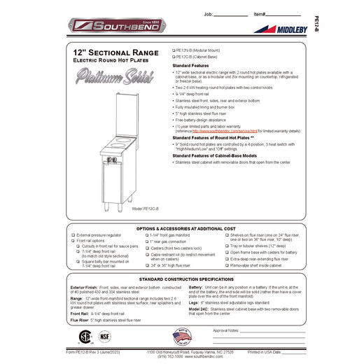 Spec Sheet