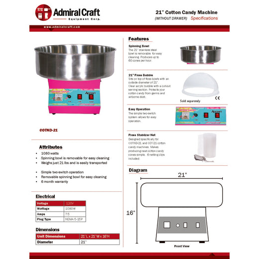 COTND-21 Spec Sheet