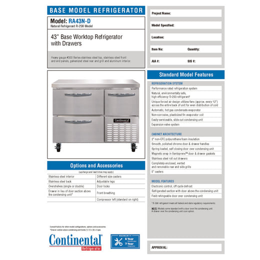 Spec Sheet