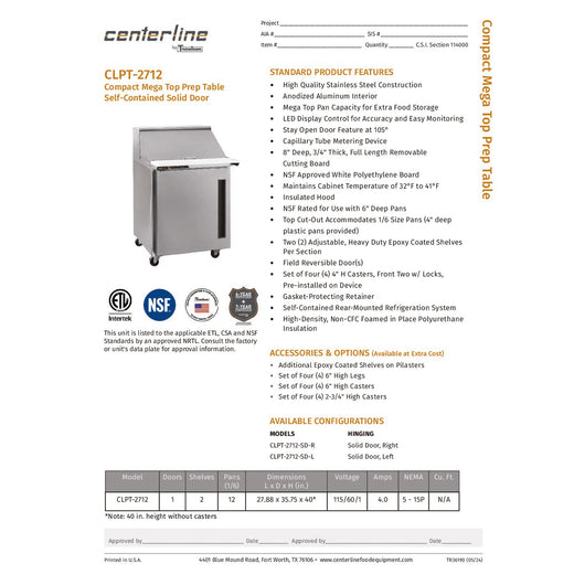 Spec Sheet