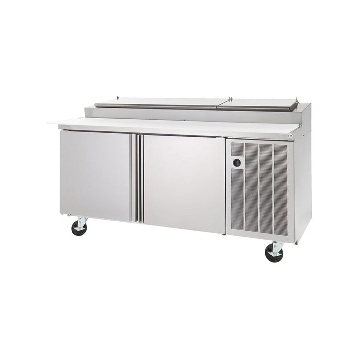 Delfield 18672PTLP 72-Inch Refrigerated Pizza Prep Table — 2 doors