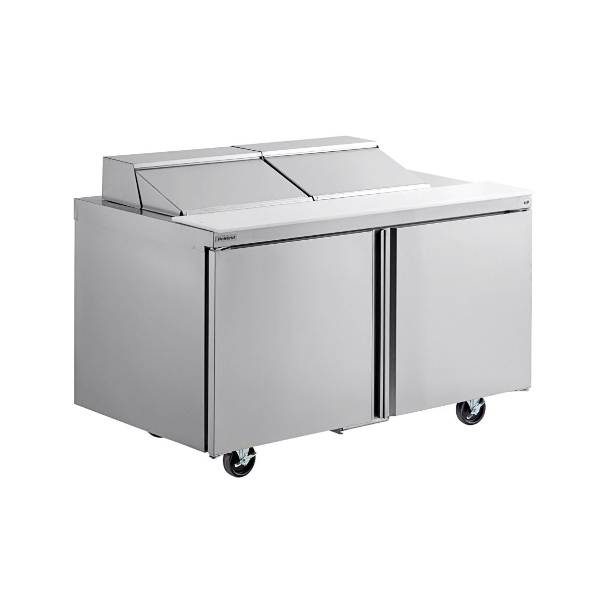 Delfield 4460NP-12 60.13-Inch Sandwich & Salad Prep Table — 12 Pans, 2 doors