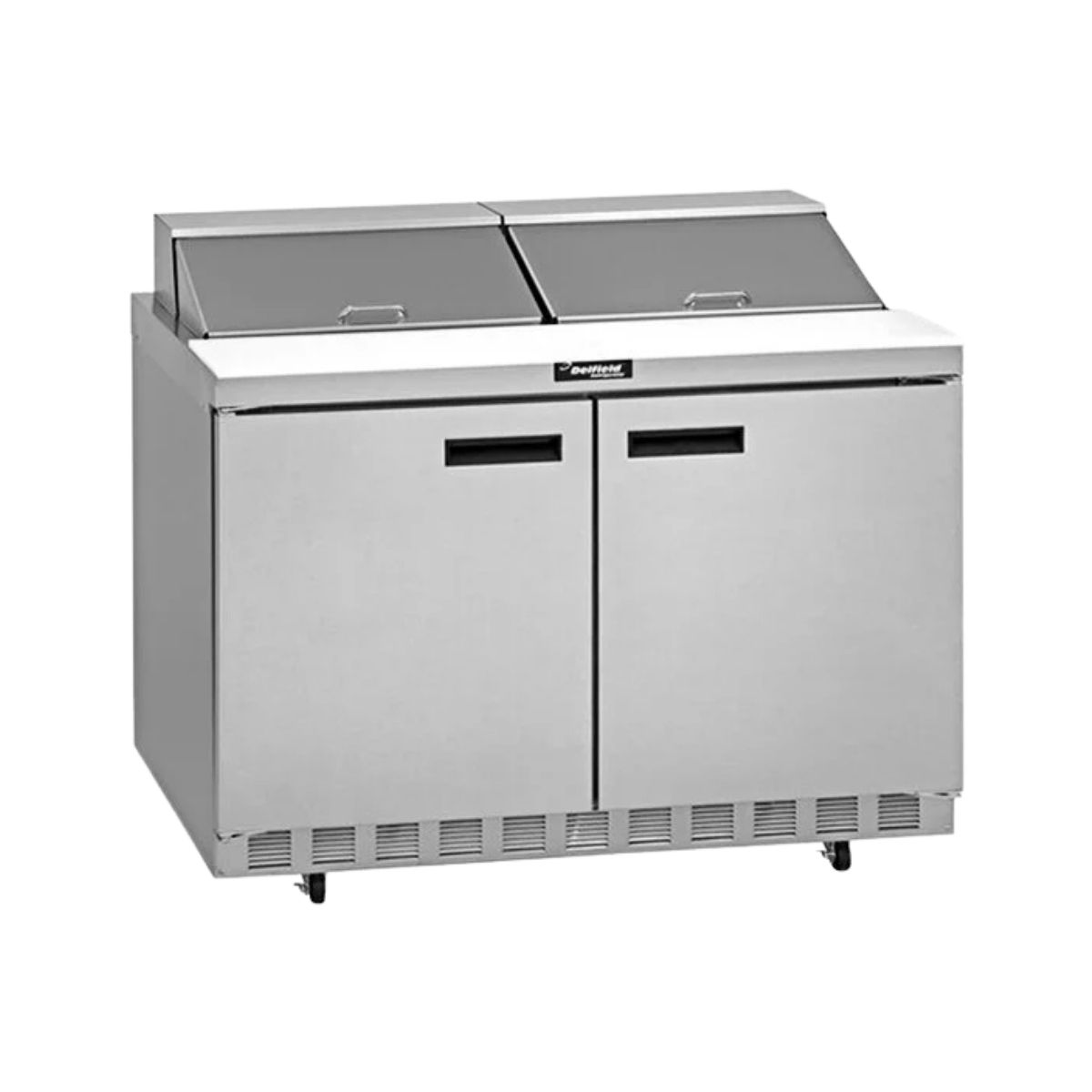 Delfield 4464NP-24M 64.13-Inch Sandwich & Salad Prep Table — 24 Pans, 2 doors