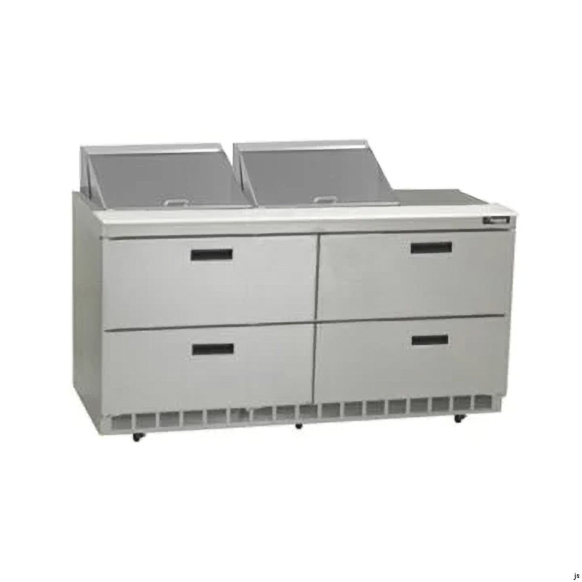 Delfield D4448NP-12 48.13-Inch Sandwich & Salad Prep Table — 12 Pans, 4 drawers