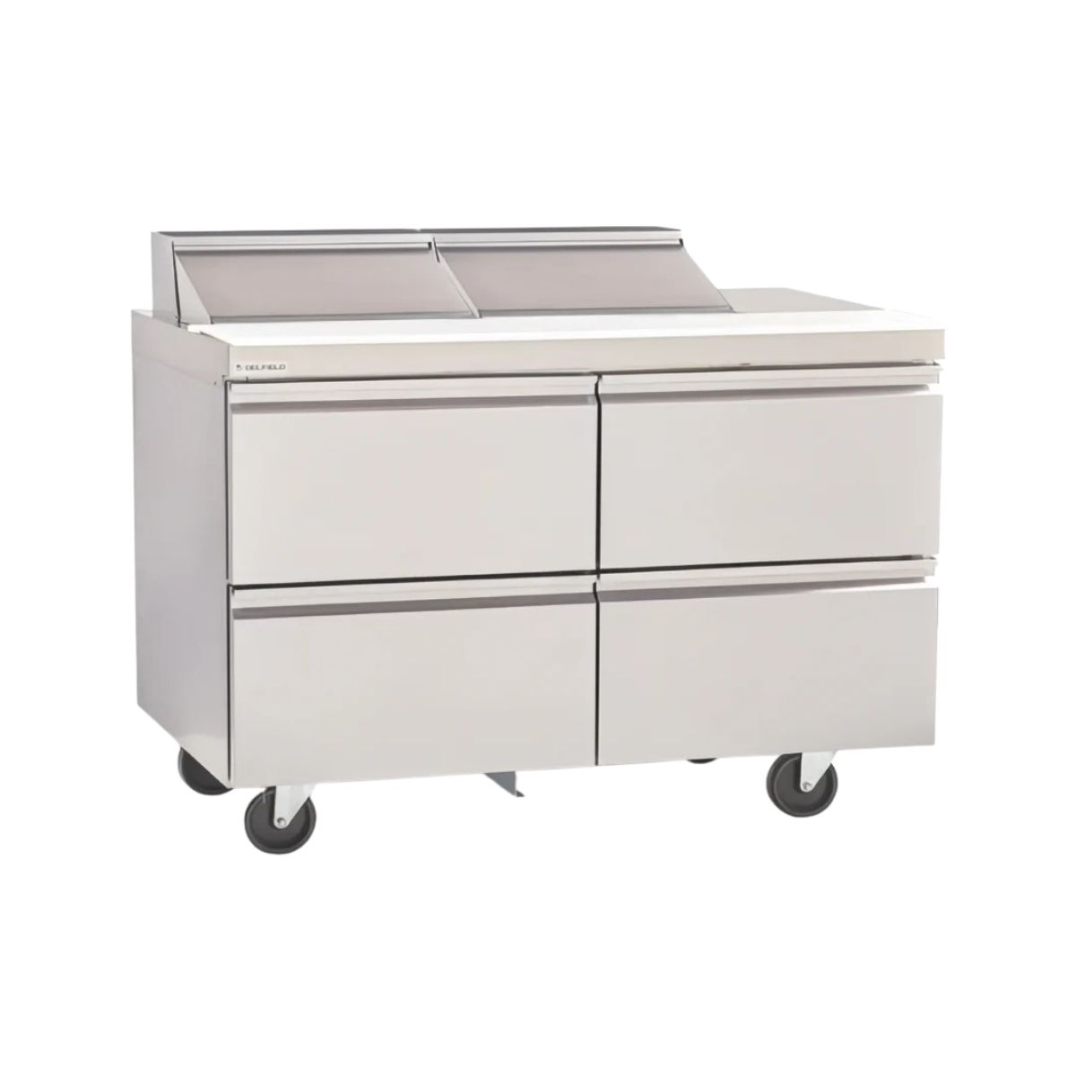 Delfield D4448NP-12M 48.13-Inch Sandwich & Salad Prep Table — 12 Pans, 4 drawers