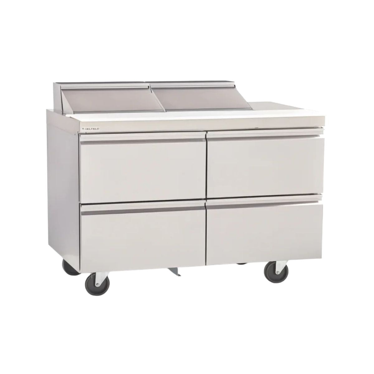 Delfield D4460NP-12 60.13-Inch Sandwich & Salad Prep Table — 12 Pans, 4 drawers