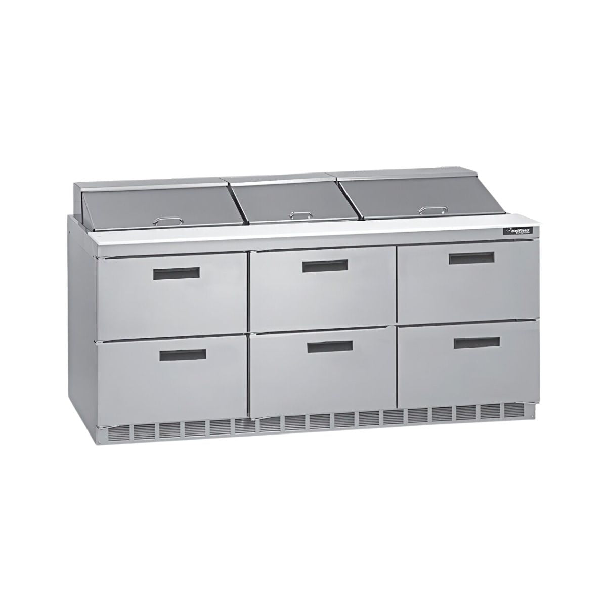 Delfield D4472NP-30M 72.13-Inch Sandwich & Salad Prep Table — 30 Pans, 6 drawers
