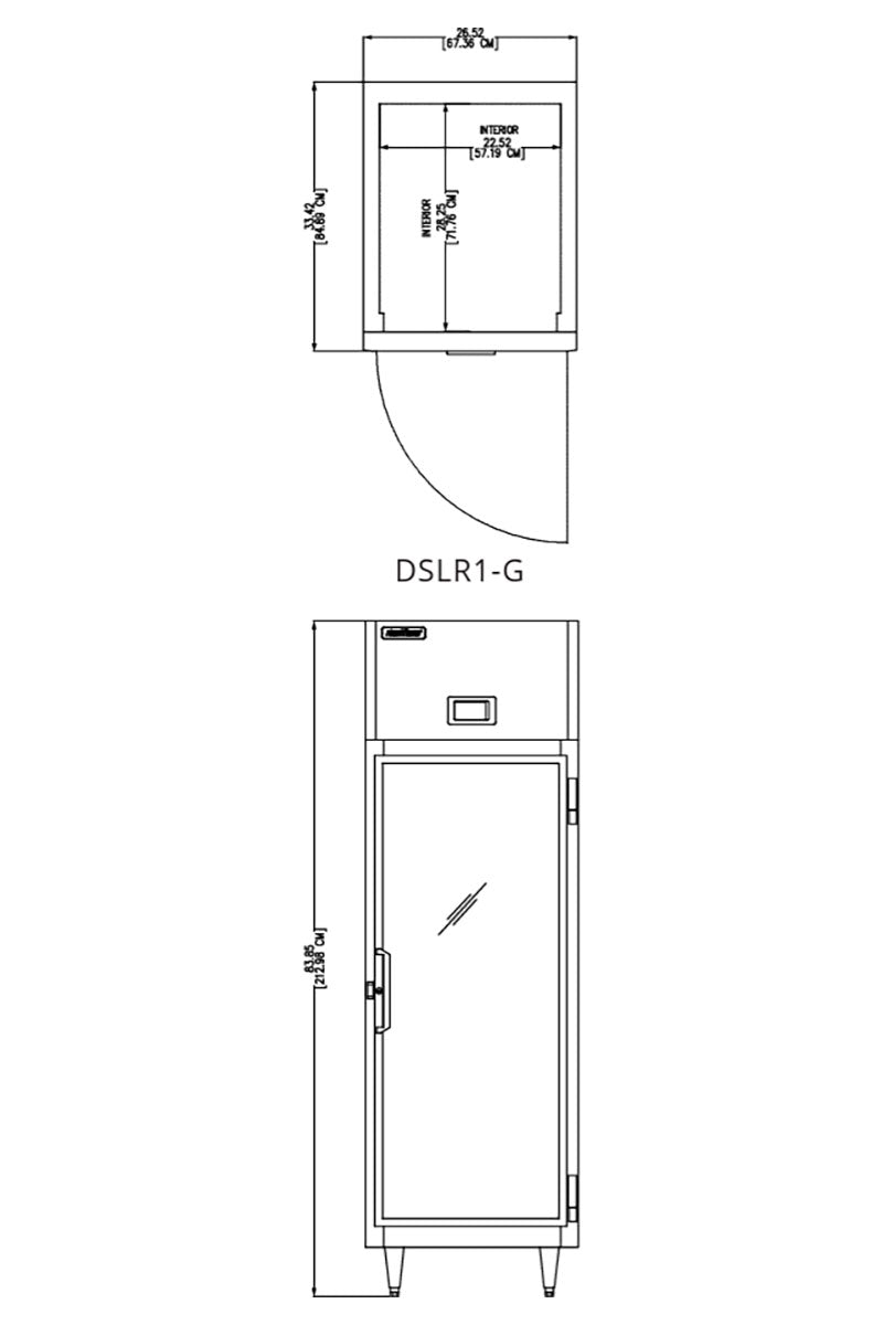 Delfield DSLR1-G 26.52-Inch Reach-In Glass Door Refrigerator — 1 Door