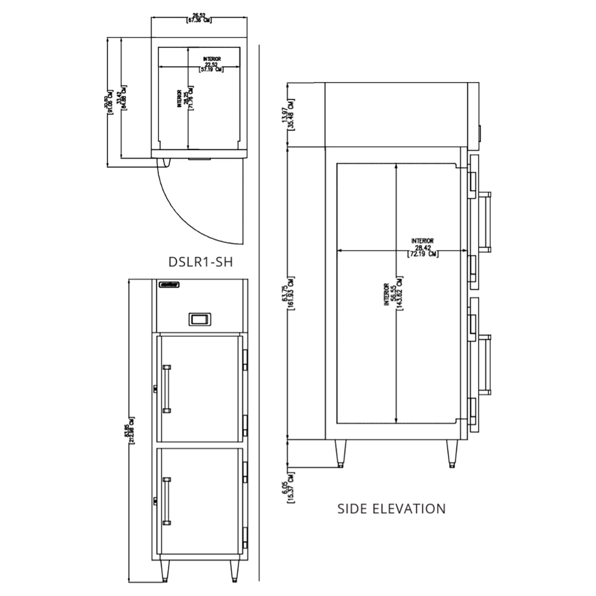 Delfield DSLR1-SH 26.52-Inch Reach-In Refrigerator — 2 Doors