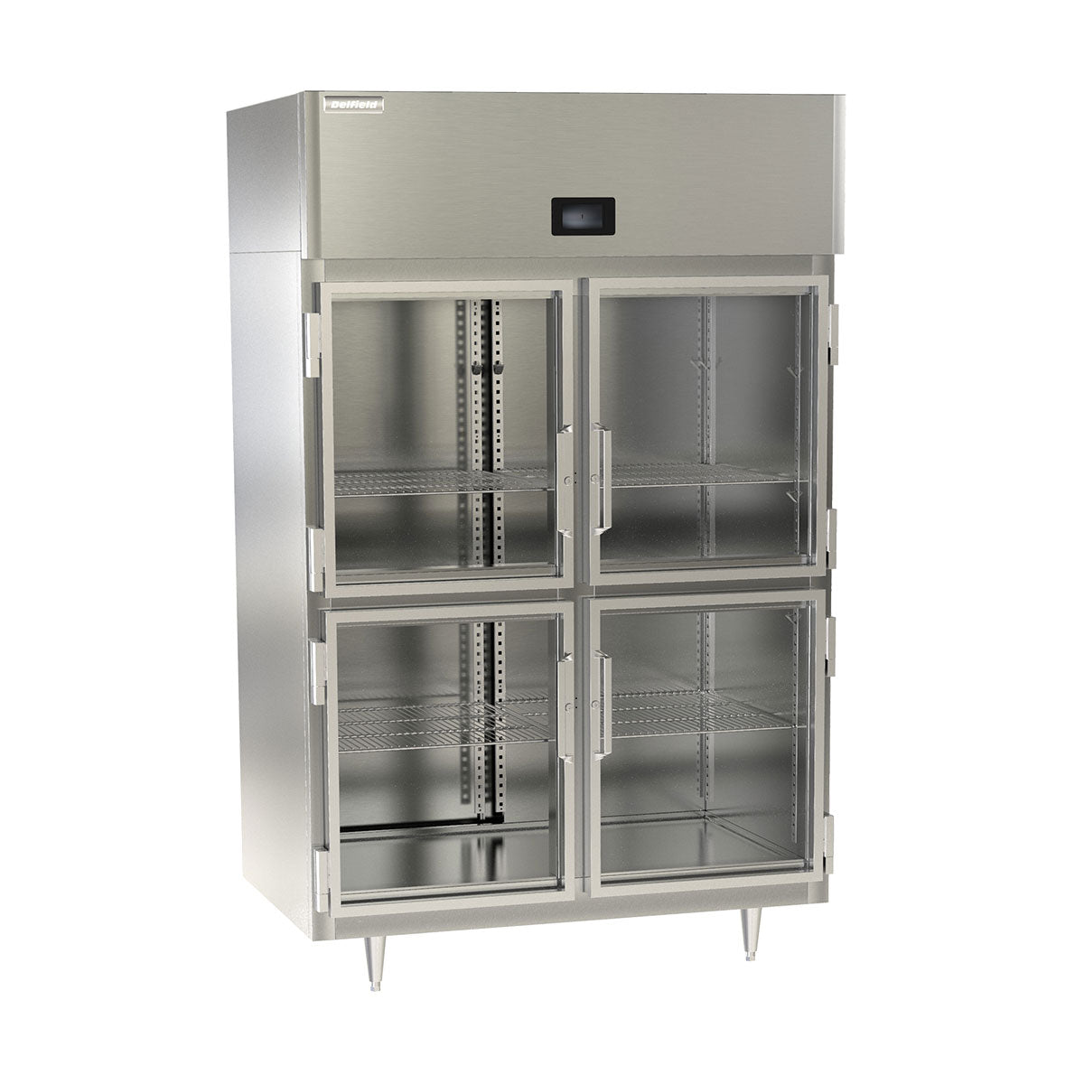 Delfield DSLR2-GH 51.89-Inch Reach-In Glass Door Refrigerator — 4 Doors