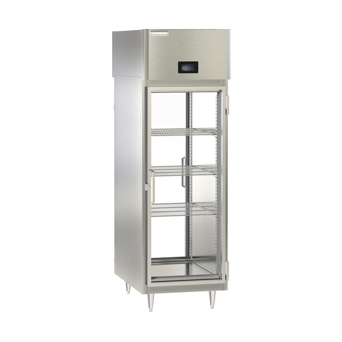 Delfield DSLRPT1-G 26.5-Inch Pass-Thru Glass Door Refrigerator — 2 Doors