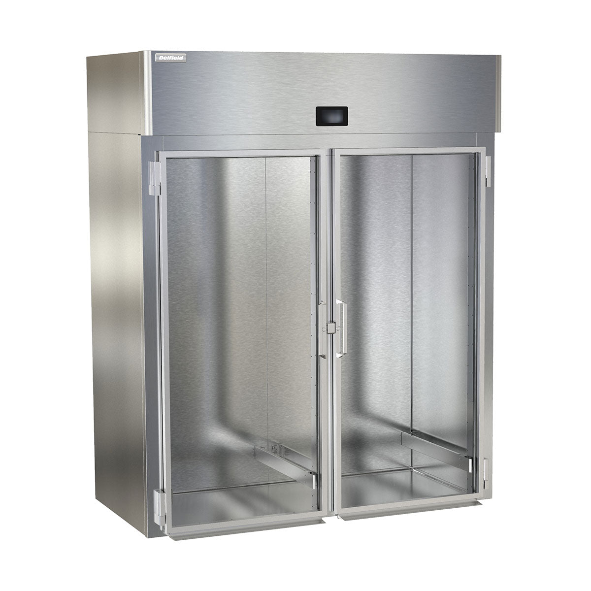 Delfield DSLRRI2-G 68.84-Inch Roll-In Glass Door Refrigerator — 2 Doors