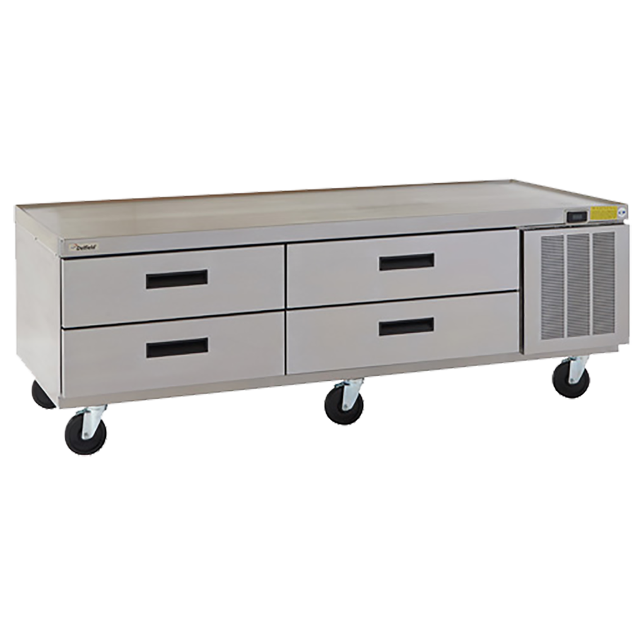 Delfield F2980P 80.25-Inch Refrigerated Chef Base — 4 drawers