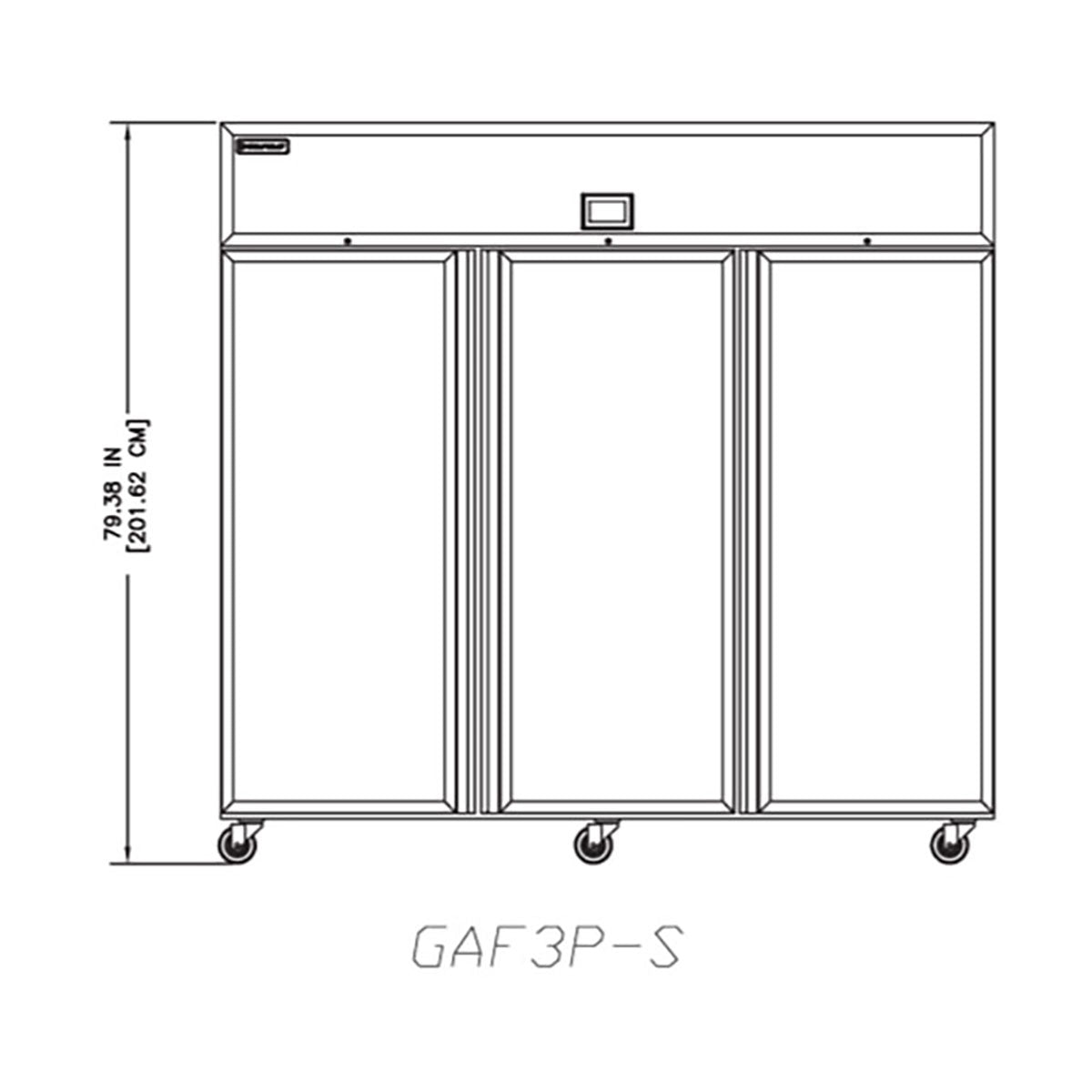 Delfield GAF3P-S 83-Inch Reach-In Freezer — 3 Doors