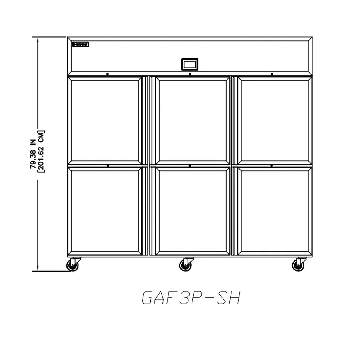 Delfield GAF3P-SH 83-Inch Reach-In Freezer — 6 Doors