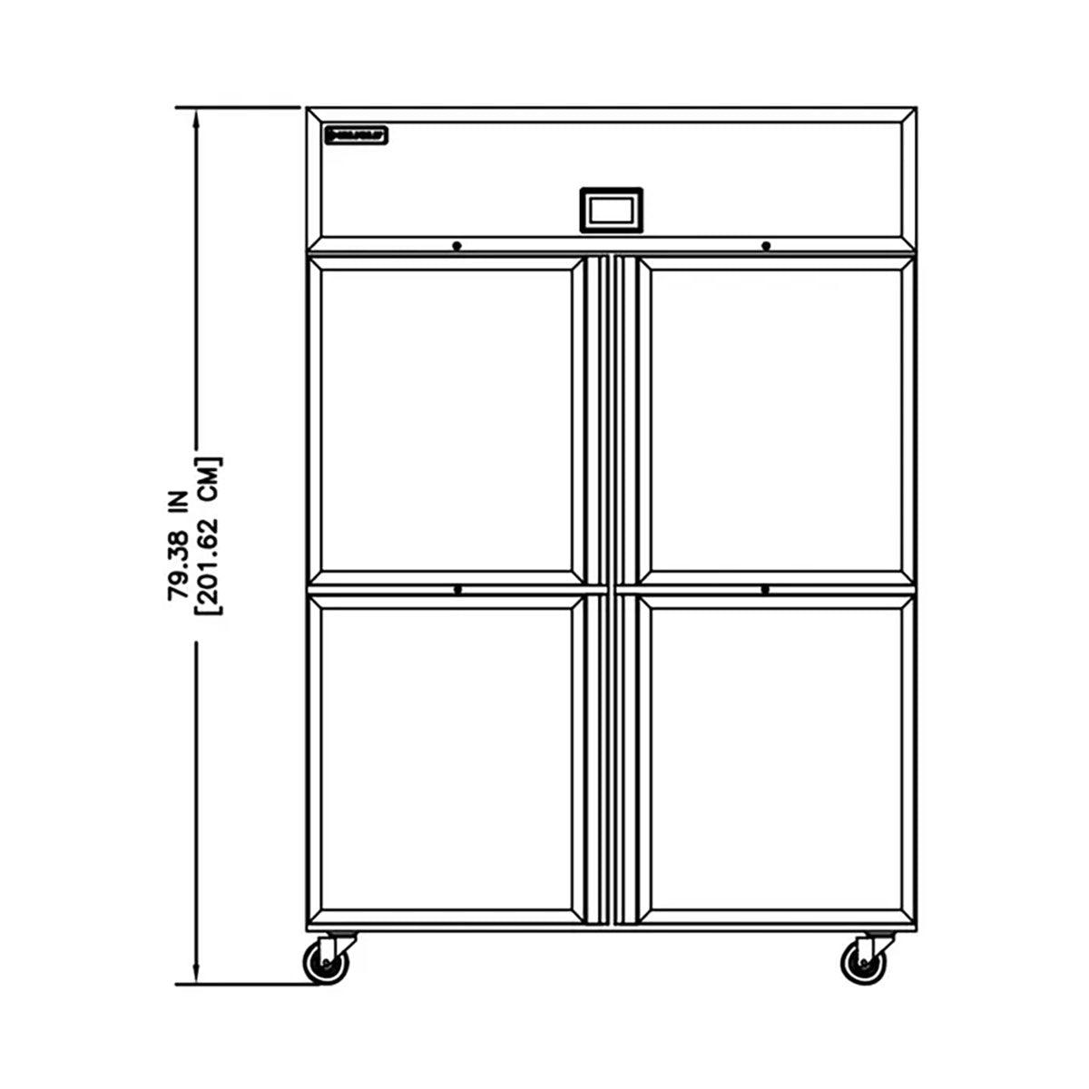 Delfield GAFPT2P-SH 55.22-Inch Pass-Thru Freezer — 8 Doors