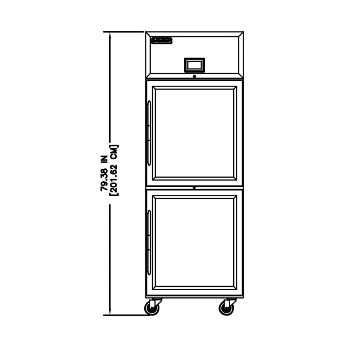 Delfield GAR1P-GH 27.4-Inch Reach-In Glass Door Refrigerator — 2 Doors