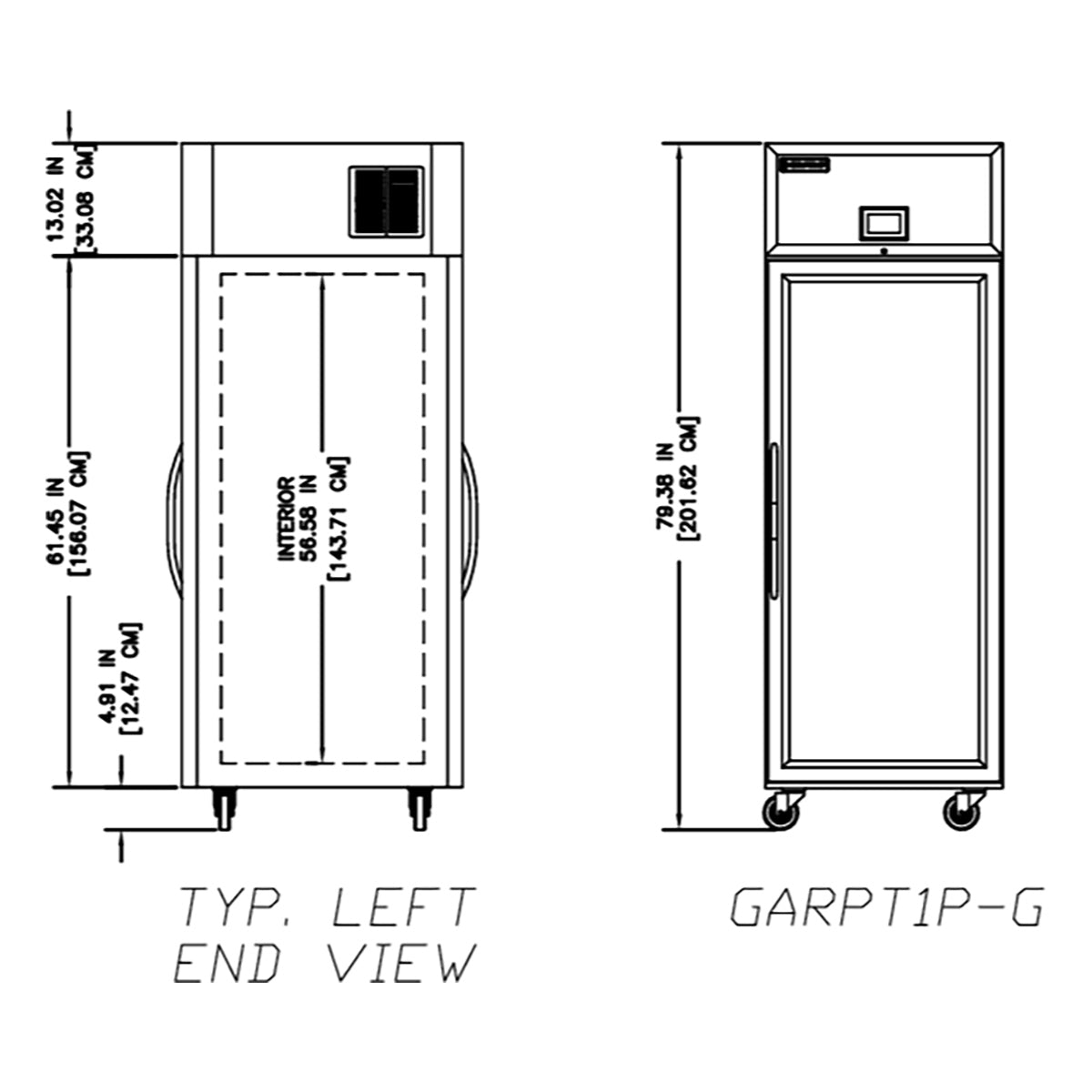 Delfield GARPT1P-GH 27.4-Inch Pass-Thru Glass Door Refrigerator — 4 Doors