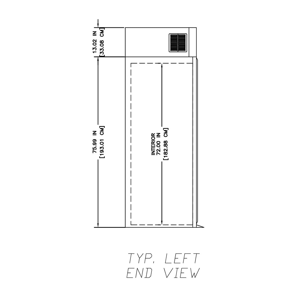 Delfield GARRI1P-G 34-Inch Roll-In Glass Door Refrigerator — 1 Door