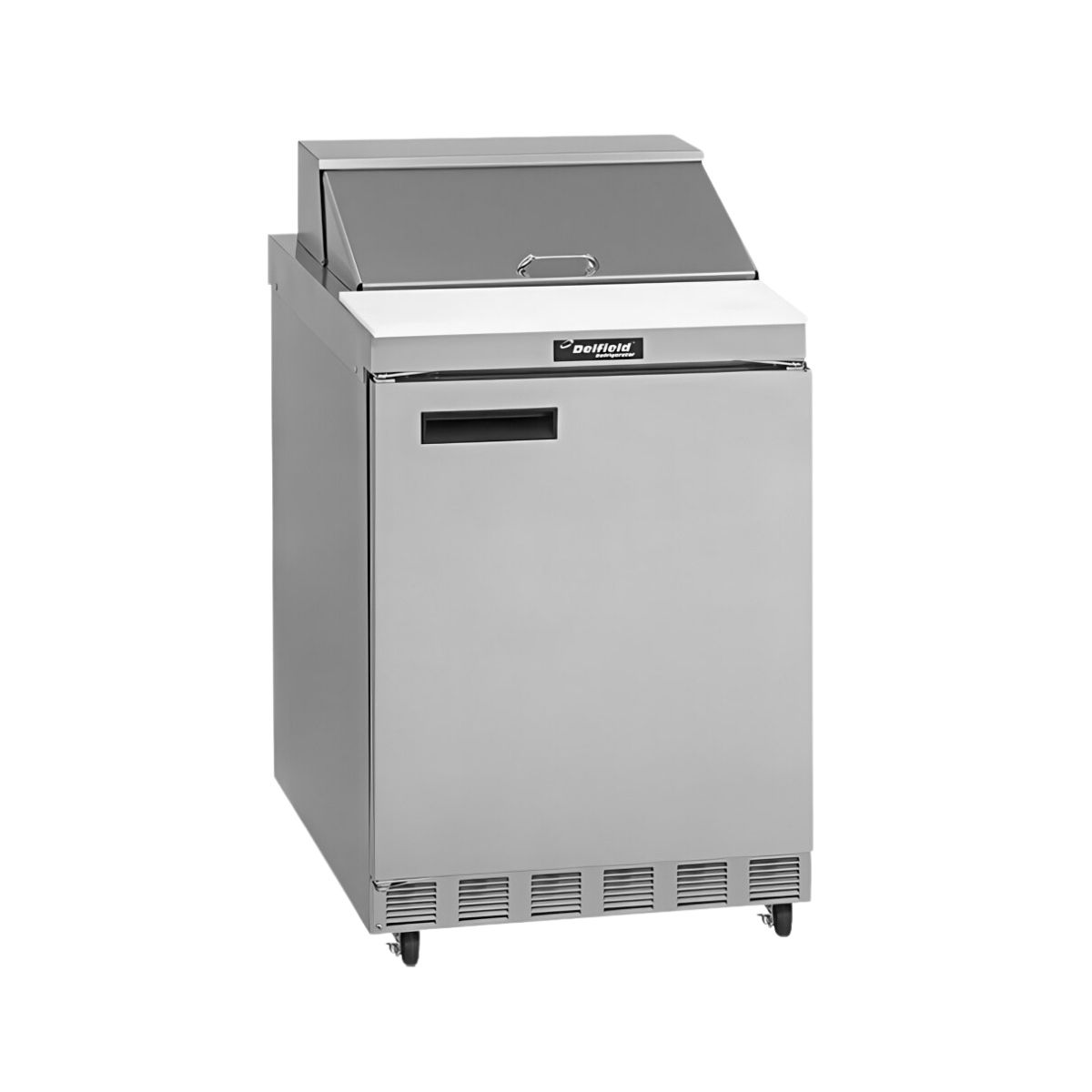 Delfield ST4427NP-6 27.13-Inch Sandwich & Salad Prep Table — 6 Pans, 1 door