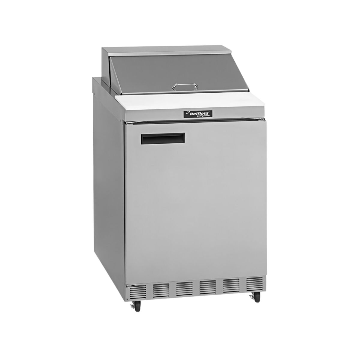 Delfield ST4427NP-8 27.13-Inch Sandwich & Salad Prep Table — 8 Pans, 1 door