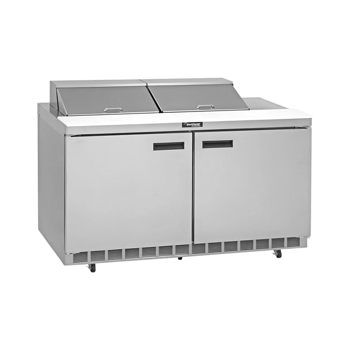 Delfield ST4460NP-12 60.13-Inch Sandwich & Salad Prep Table — 12 Pans, 2 doors