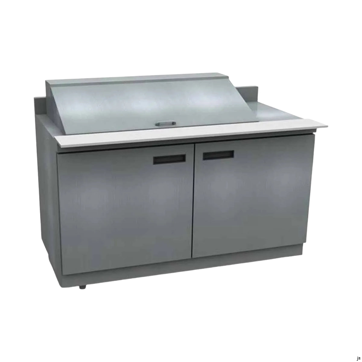 Delfield ST4460NP-12M 60.13-Inch Sandwich & Salad Prep Table — 12 Pans, 2 doors