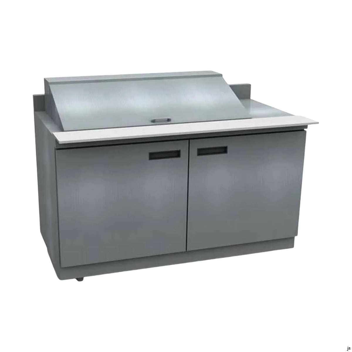 Delfield ST4460NP-18M 60.13-Inch Sandwich & Salad Prep Table — 18 Pans, 2 doors