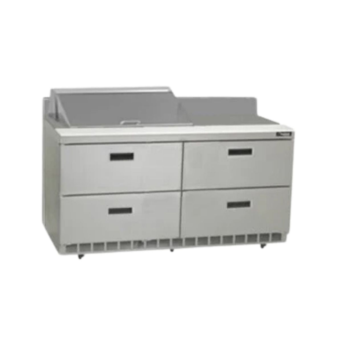 Delfield STD4460NP-8 60.13-Inch Sandwich & Salad Prep Table — 8 Pans, 4 drawers