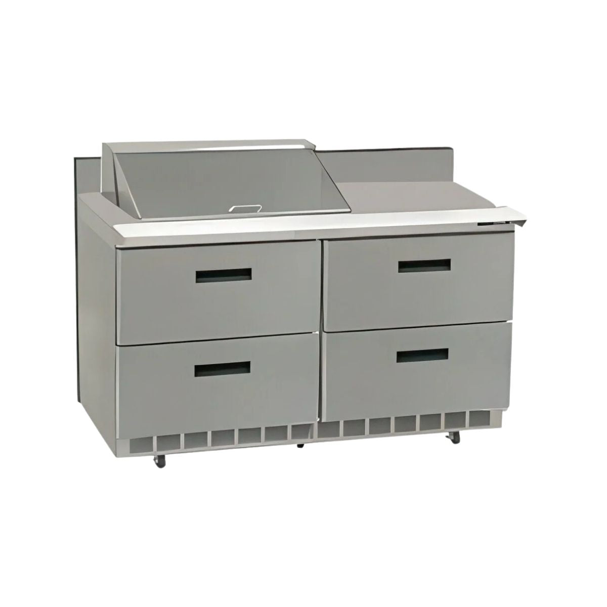 Delfield STD4464NP-8 64.13-Inch Sandwich & Salad Prep Table — 8 Pans, 4 drawers
